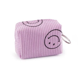 Borsetă fete smiley 9x6 cm - Mov deschis (1 Bucată)