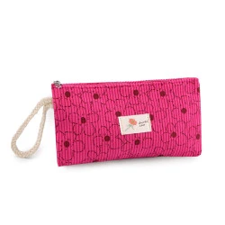 Borseta textila pentru articole 18,5x10 cm - Roz (1 Bucată)