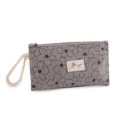 Borseta textila pentru articole 18,5x10 cm - Gri deschis (1 Bucată)