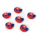 Broșă / insignă steagul republicii slovace ø3,5 cm - Conform imaginii (6 Bucăți)