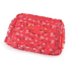 Set de 6 organizatoare pentru valiza de voiaj - Roșu coral (1 Set)