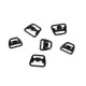 Inchizatoare din plastic pentru lenjerie intima/sutiene de alaptare, latime 12 mm - Negru (10 Perechi)