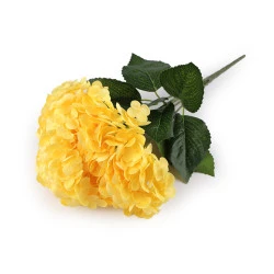 Buchet de hortensii artificiale - Galben deschis (1 Bucată)