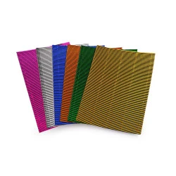 Hartie ondulata efect metalic/carton mix de culori - Mix (1 Sac)