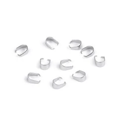 Inel de legătură din oțel inoxidabil pentru bijuterii - Platinum (10 Bucăți)