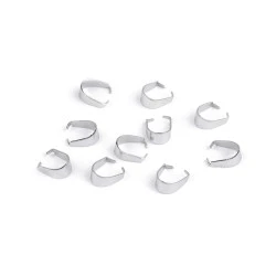 Inel de legătură din oțel inoxidabil pentru bijuterii - Platinum (10 Bucăți)