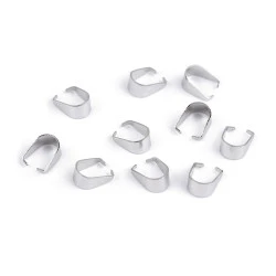 Inel de legătură din oțel inoxidabil pentru bijuterii - Platinum (10 Bucăți)
