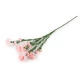 Buchet artificial de garoafe mini - Roz deschis (5 Bucăți)