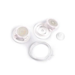 Șireturi  cu autostrangere, închidere prin răsucire - Alb (1 Pereche)