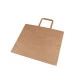 Sacosa de hartie cu fund lat 32x27 cm - Maro natural (25 Bucăți)