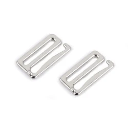 Închizătoare pentru costum de baie și lenjerie intimă, lățime 28 mm - Nichel (10 Bucăți)