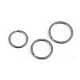 Inel pentru chei din oțel chirurgical ø25; 28; 32 mm plat - Nichel (50 Bucăți)