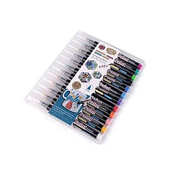 Set de 12 markere acrilice creative, 2 mm - Mix (1 Set)