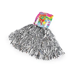 Pompon majorete 2 buc - Argintiu (1 Set)