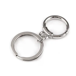 Carabină metalică cu inel pentru chei - Nichel (1 Bucată)