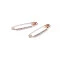Ac de siguranță decorativ cu strasuri, lungime 39 mm - Auriu rose (24 Bucăți)