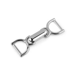 Închizătoare decorativă, lățime buclă 18 mm - Nichel (1 Pereche)