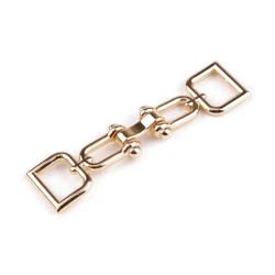 Închizătoare decorativă, lățime buclă 15 mm - Auriu clasic (1 Pereche)