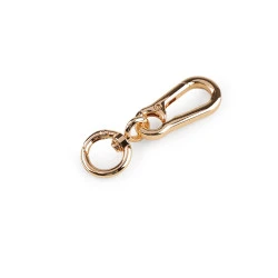 Carabină metalică pivotantă cu ochi carabină 17 mm - Auriu rose (1 Bucată)