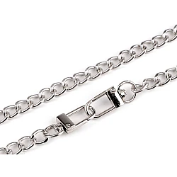 Lanț pentru geantă cu carabină, lungime 125 cm - Nichel (1 Bucată)