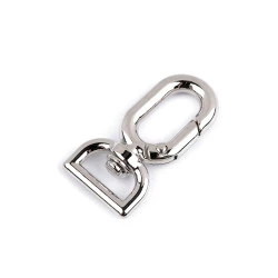 Carabină metalică cu pivot, orificiu de 13 mm - Nichel (1 Bucată)