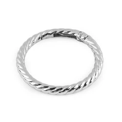 Carabină decorativă rotundă ø38 mm - Nichel (1 Bucată)