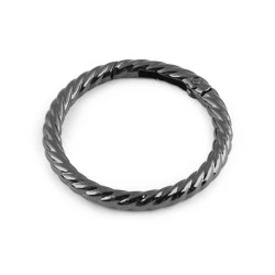 Carabină decorativă rotundă ø38 mm - Nichel negru (1 Bucată)
