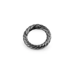 Carabină decorativă rotundă ø20 mm - Nichel negru (1 Bucată)