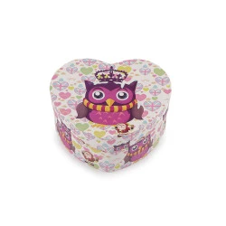 Cutie cadou inimă 11,5x10 cm - Crem foarte deschis (1 Bucată)