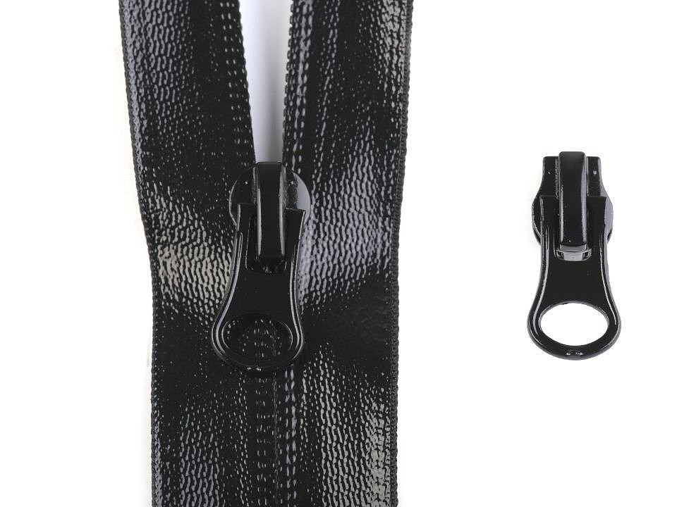 Cursor fermoar spiralat impermeabil, 7 mm (pachet 5 buc.) - negru Cursor fermoar spiralat impermeabil, 7 mm (pachet 5 buc.) - negru