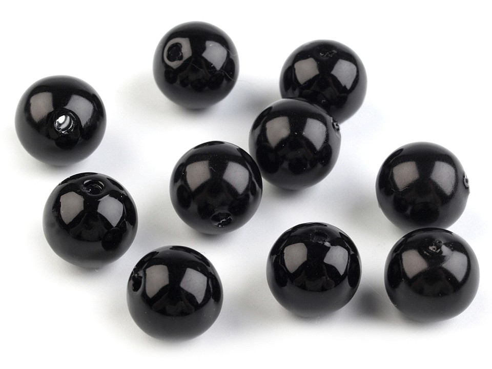 Perle plastic Glance, Ø10 mm (pachet 20 g) - negru Perle plastic Glance, Ø10 mm (pachet 20 g) - negru