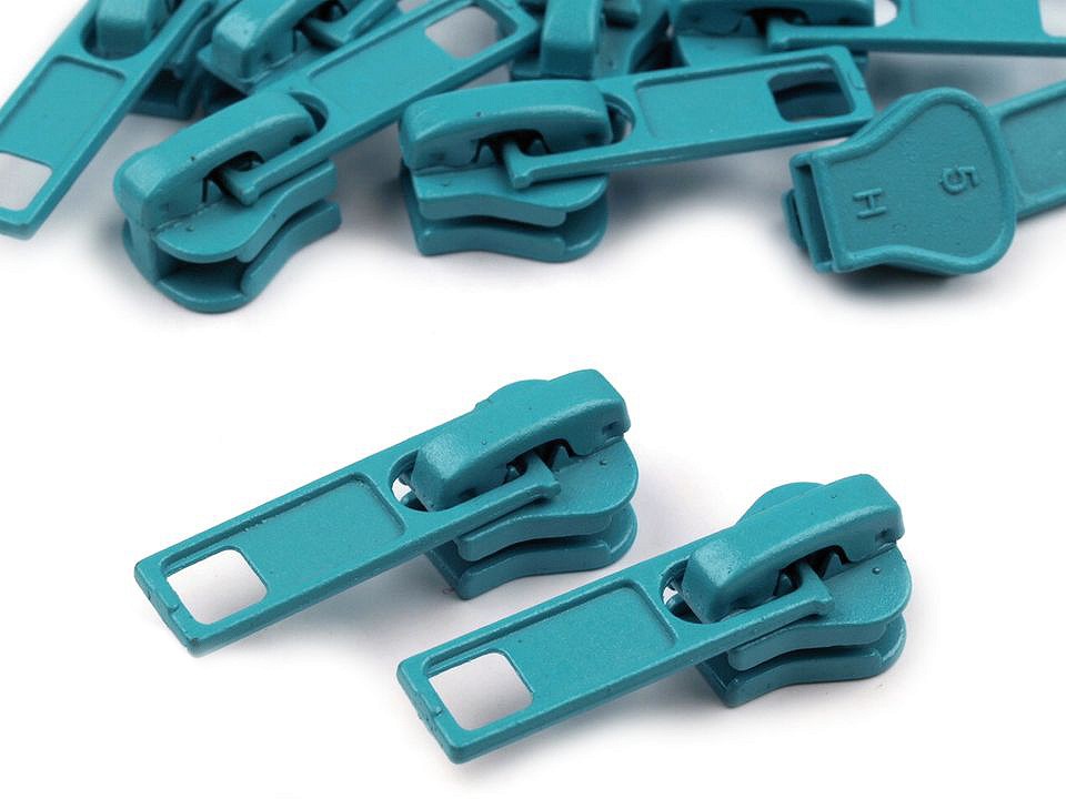 Cursor fermoar injectat, 5 mm (pachet 10 buc.) - Bleu Cursor fermoar injectat, 5 mm (pachet 10 buc.) - Bleu
