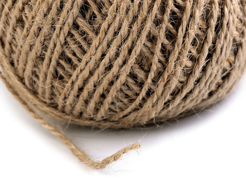 Sfoară iută, Ø1 mm (rola cca. 55 m) - ecru natural