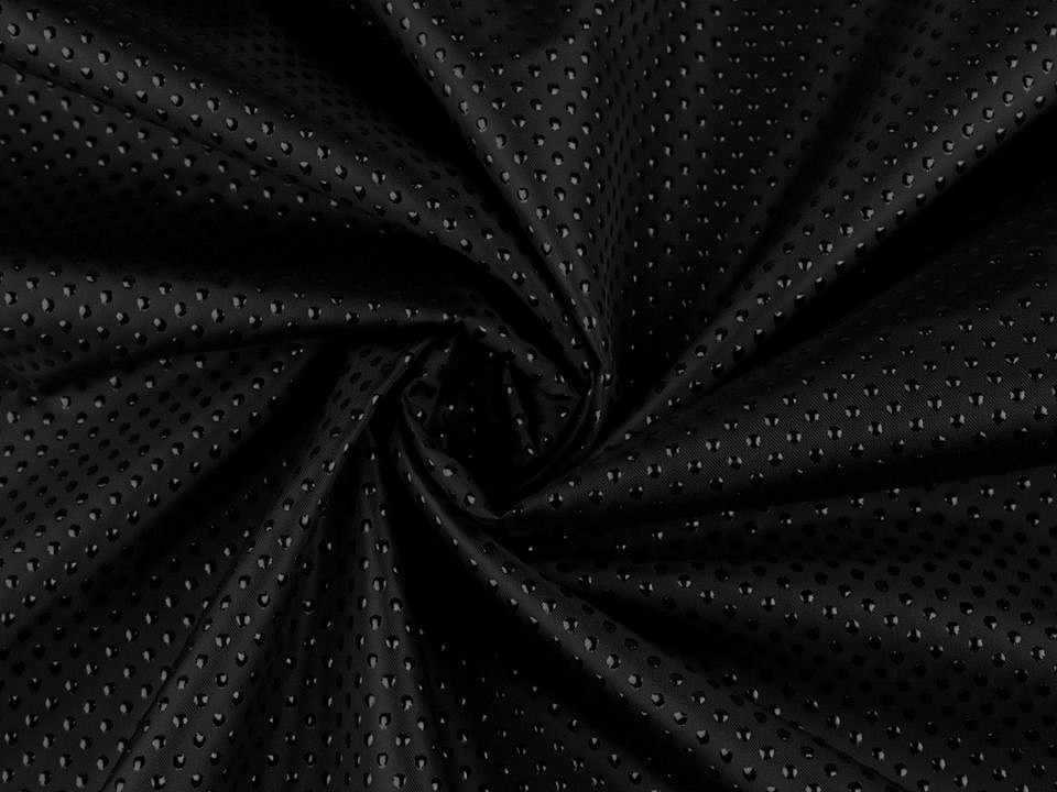 Material textil cu buline antiderapante, la metru - negru