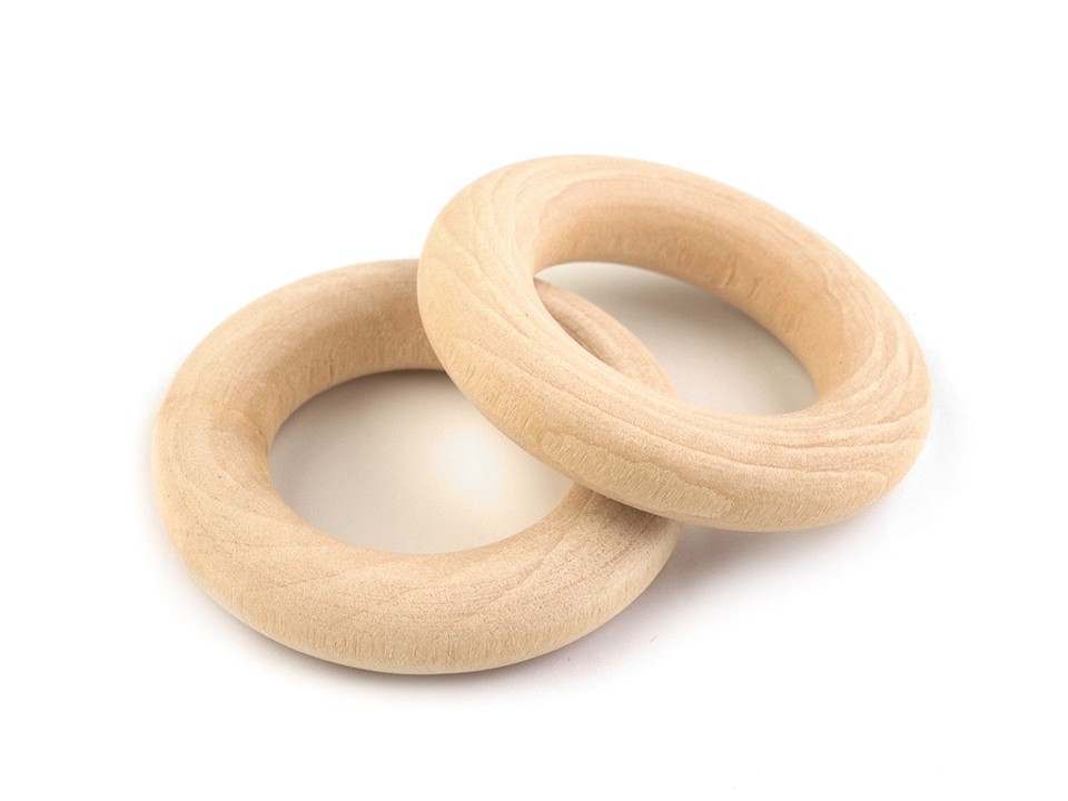 Inele din lemn, Ø18 mm (pachet 10 Buc.) - natur deschis Inele din lemn, Ø18 mm (pachet 10 Buc.) - natur deschis
