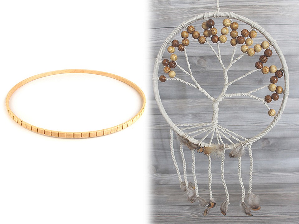 Cerc din lemn pentru Dreamcatchers Ø28.5 cm - natur deschis Cerc din lemn pentru Dreamcatchers Ø28.5 cm - natur deschis