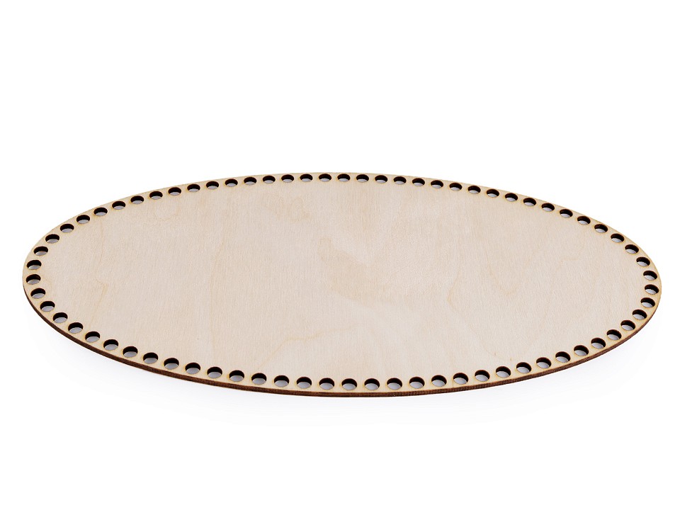 Fund din lemn pentru coșuri tricotate, 15x30 cm - natur deschis Fund din lemn pentru coșuri tricotate, 15x30 cm - natur deschis