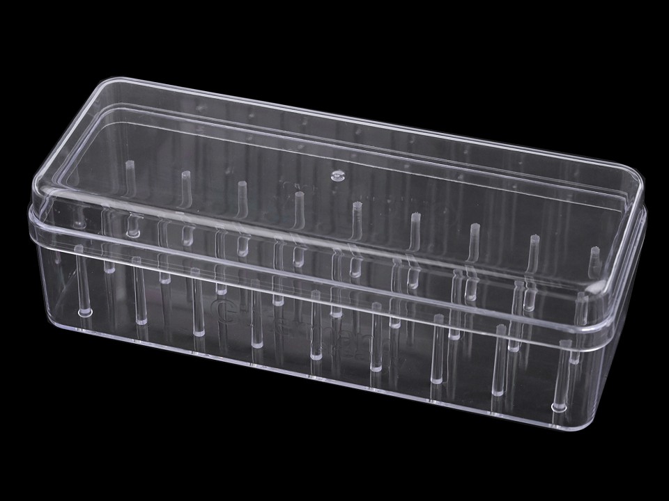 Cutie pentru 27 papiote de ață - transparent Cutie pentru 27 papiote de ață - transparent