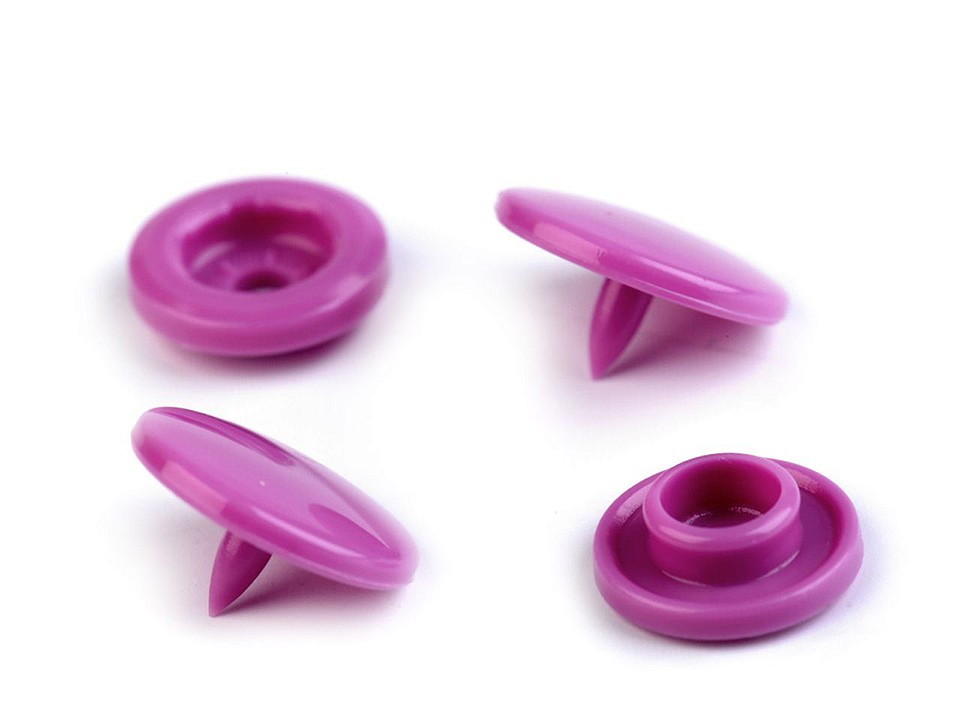 Capse plastic diametru 12 mm (pachet 50 seturi) - mov deschis Capse plastic diametru 12 mm (pachet 50 seturi) - mov deschis