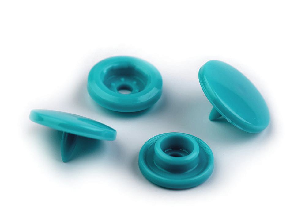 Capse plastic diametru 12 mm (pachet 50 seturi) - turcoaz Capse plastic diametru 12 mm (pachet 50 seturi) - turcoaz