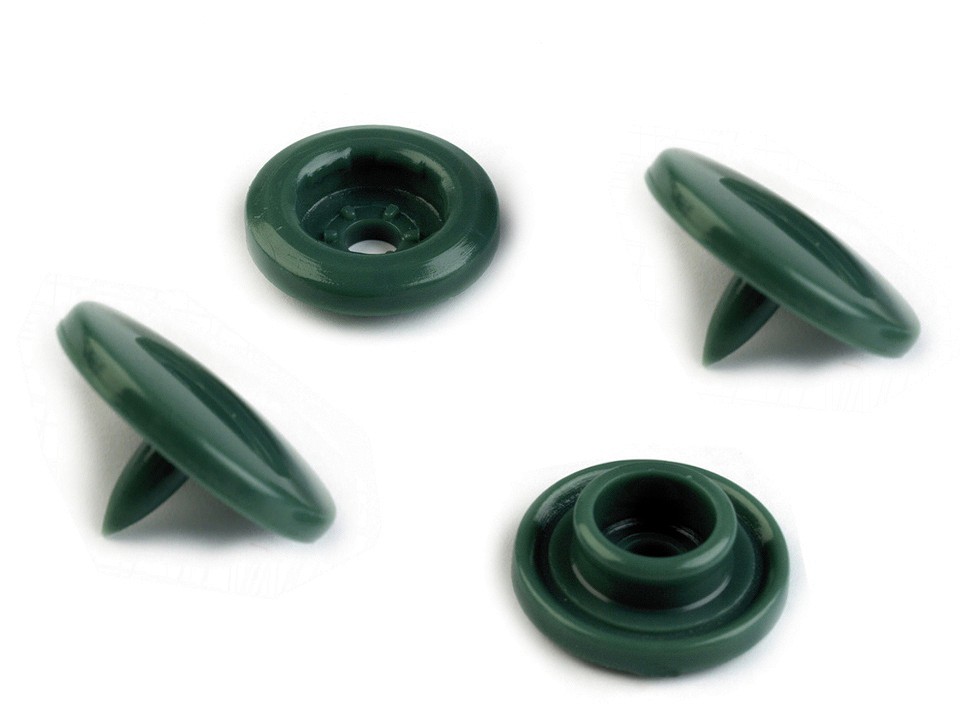 Capse plastic diametru 12 mm (pachet 50 seturi) - verde brad Capse plastic diametru 12 mm (pachet 50 seturi) - verde brad