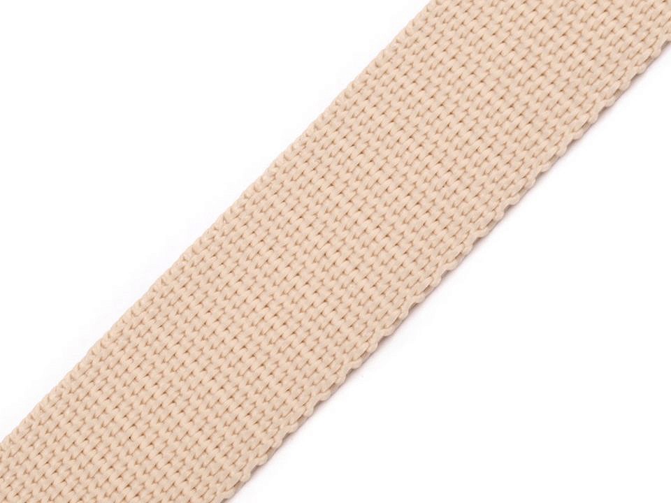 Chingă polipropilenă, lățime 25 mm (pachet 5 m) - bej deschis Chingă polipropilenă, lățime 25 mm (pachet 5 m) - bej deschis