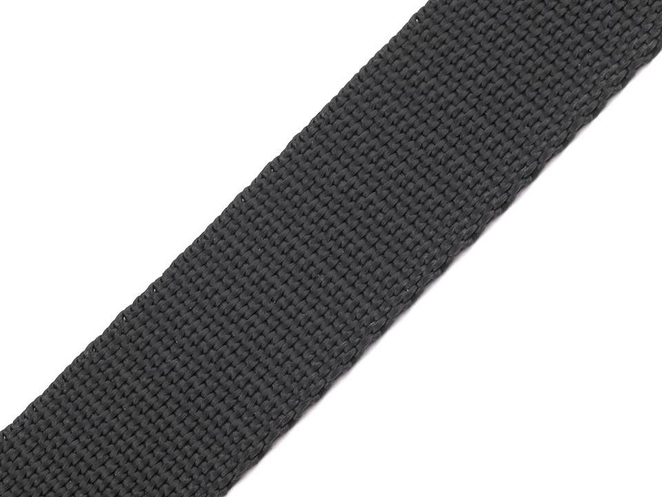 Chingă polipropilenă, lățime 25 mm (pachet 5 m) - gri închis Chingă polipropilenă, lățime 25 mm (pachet 5 m) - gri închis