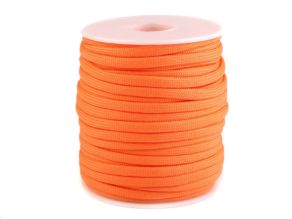Cordelină paracord, Ø4 mm (rola 25 m) - portocaliu Cordelină paracord, Ø4 mm (rola 25 m) - portocaliu