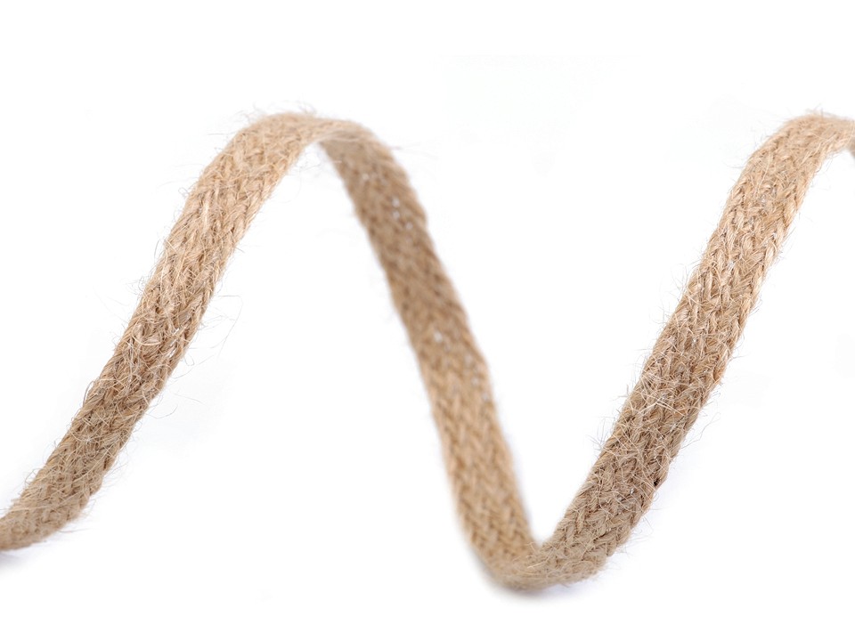 Panglică din iută, lățime 8 mm (rola 4 m) - ecru natural Panglică din iută, lățime 8 mm (rola 4 m) - ecru natural