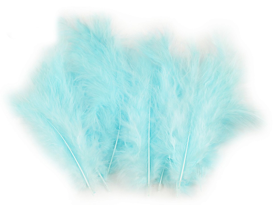 Pene decorative de struț, lungime 9-16 cm - bleu nu-mă-uita Pene decorative de struț, lungime 9-16 cm - bleu nu-mă-uita