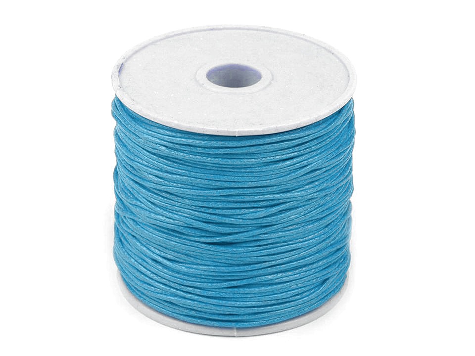 Șnur din bumbac cerat, Ø1 mm (rola cca. 20-30 m) - albastru Șnur din bumbac cerat, Ø1 mm (rola cca. 20-30 m) - albastru