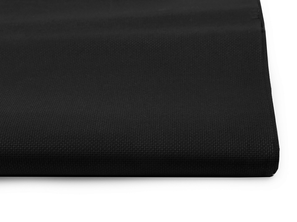 Țesătură broderie Kanava la metru, lățime 140 cm, 54 ochiuri - negru Țesătură broderie Kanava la metru, lățime 140 cm, 54 ochiuri - negru
