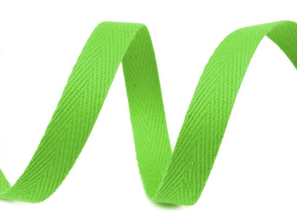 Bandă din bumbac Herringbone, lățime 10 mm (rola 50 m) - verde deschis Bandă din bumbac Herringbone, lățime 10 mm (rola 50 m) - verde deschis