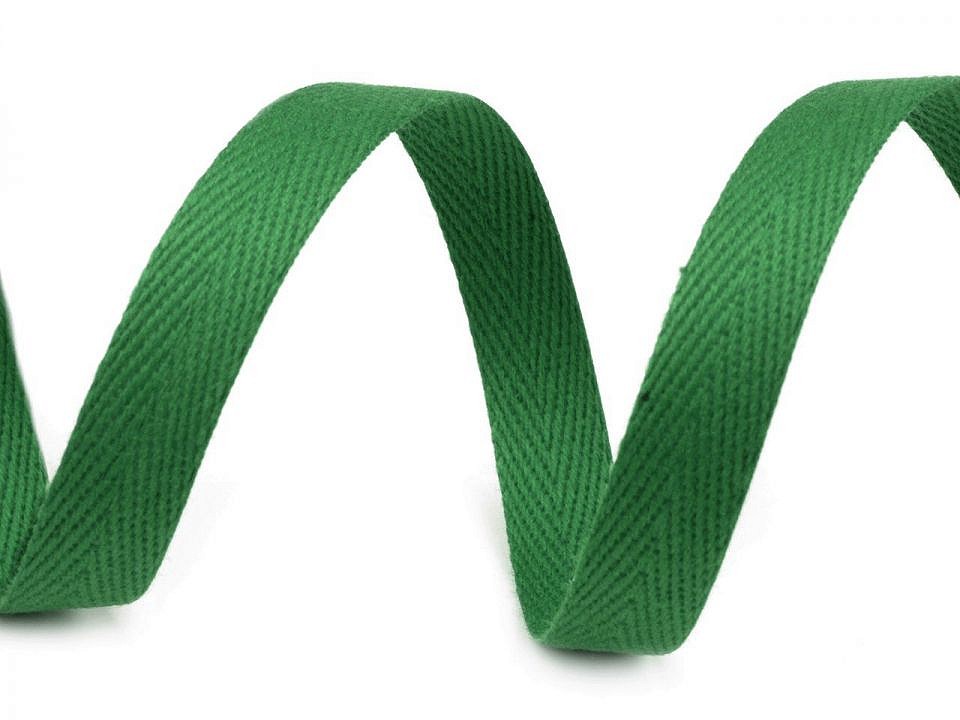 Bandă din bumbac Herringbone, lățime 10 mm (rola 50 m) - verde pastel Bandă din bumbac Herringbone, lățime 10 mm (rola 50 m) - verde pastel
